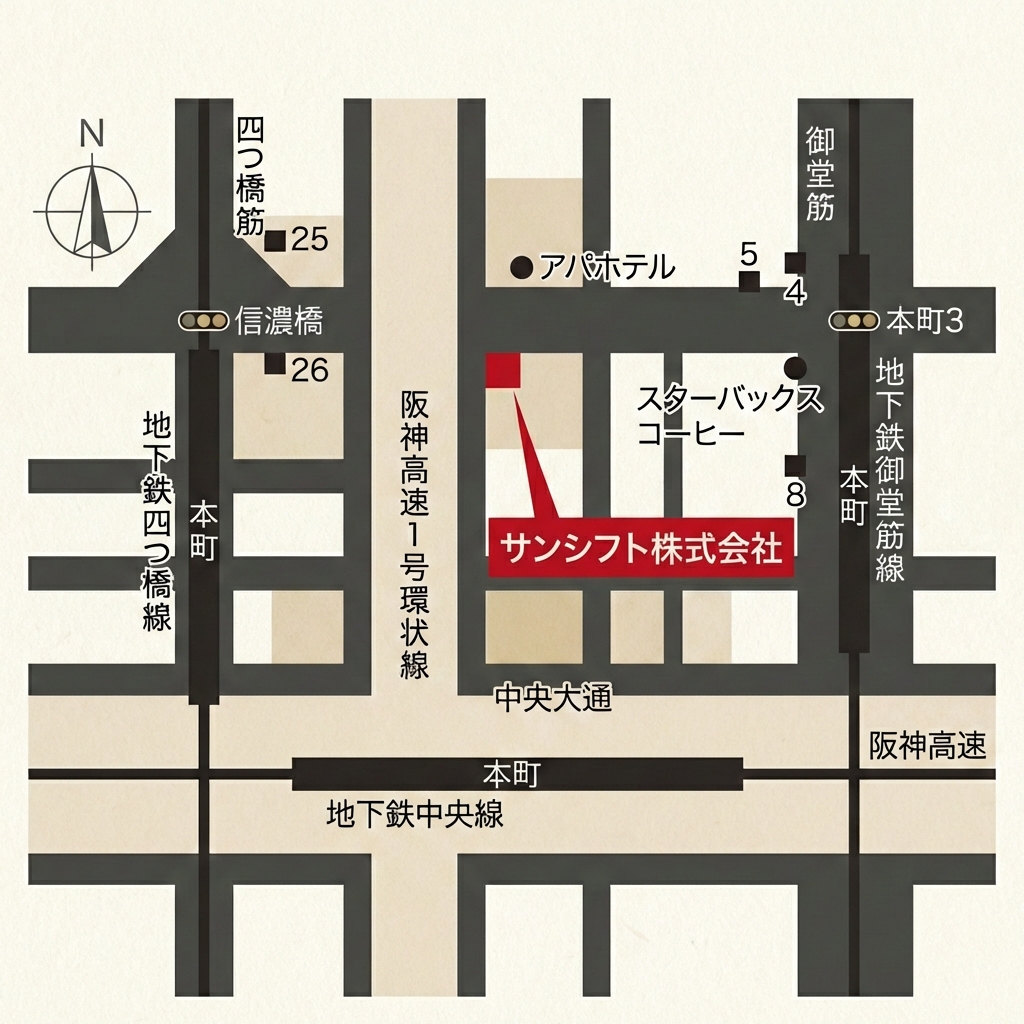 大阪支店地図